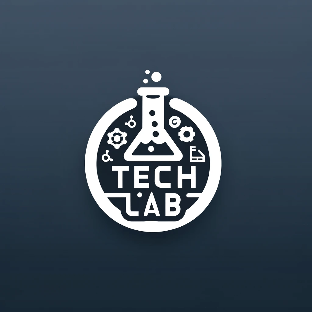 Sluijsjes Tech Lab logo with a lab flask and various tech icons